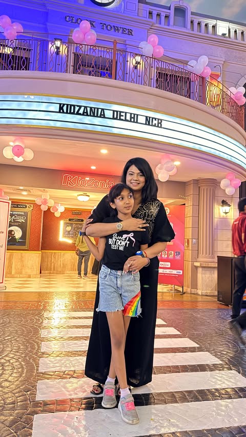 Instagram post by @drsonam_mahajan for KidZania. Caption reads: [...] For my daughter, it has always been....