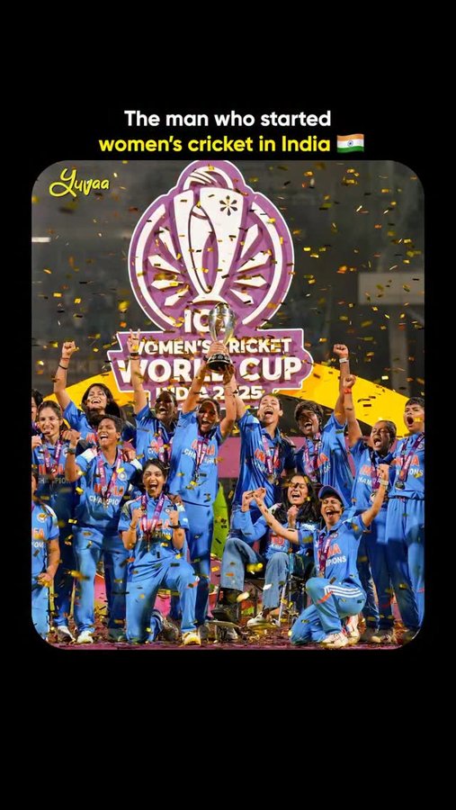 Instagram post by @pareeehoonmain for Yuvaa. Caption reads: The man who started women’s cricket in India....