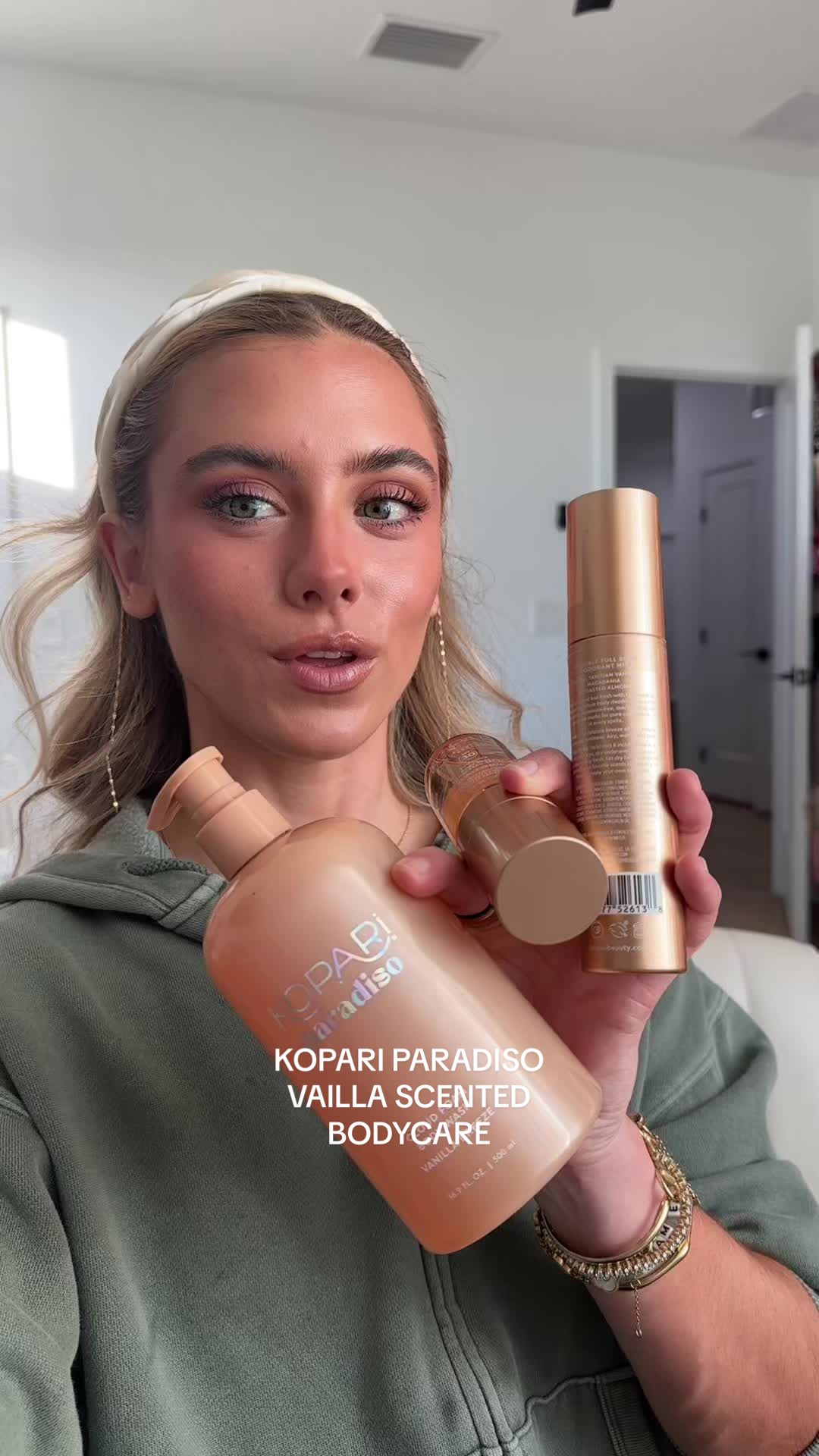 TikTok post by @sloanevosen for Kopari Beauty. Caption reads: [...] #tiktokshopjumpstartsale #koparibeauty....