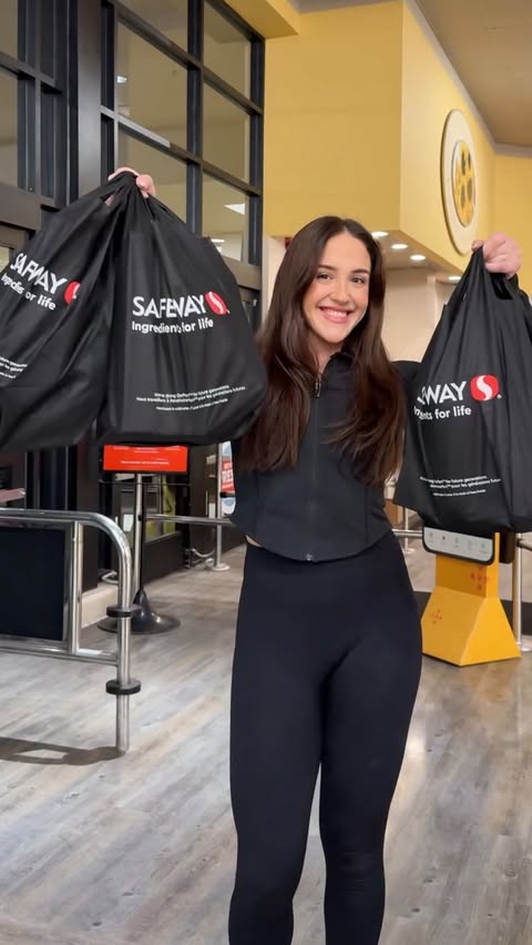 Instagram post by @shaybellevie for Safeway. Caption reads: [...] a game with Grocery Giveaways in the Safeway....