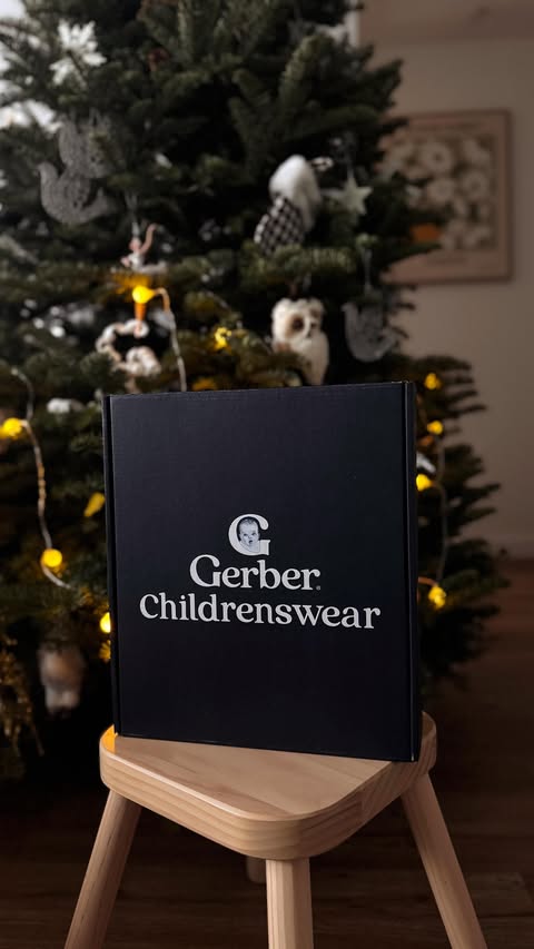 Instagram post by @krvtsovayuliia for Gerber Childrenswear. Caption reads: @gerberchildrenswear 🤍🩰 #ad #ugccontentcreator....