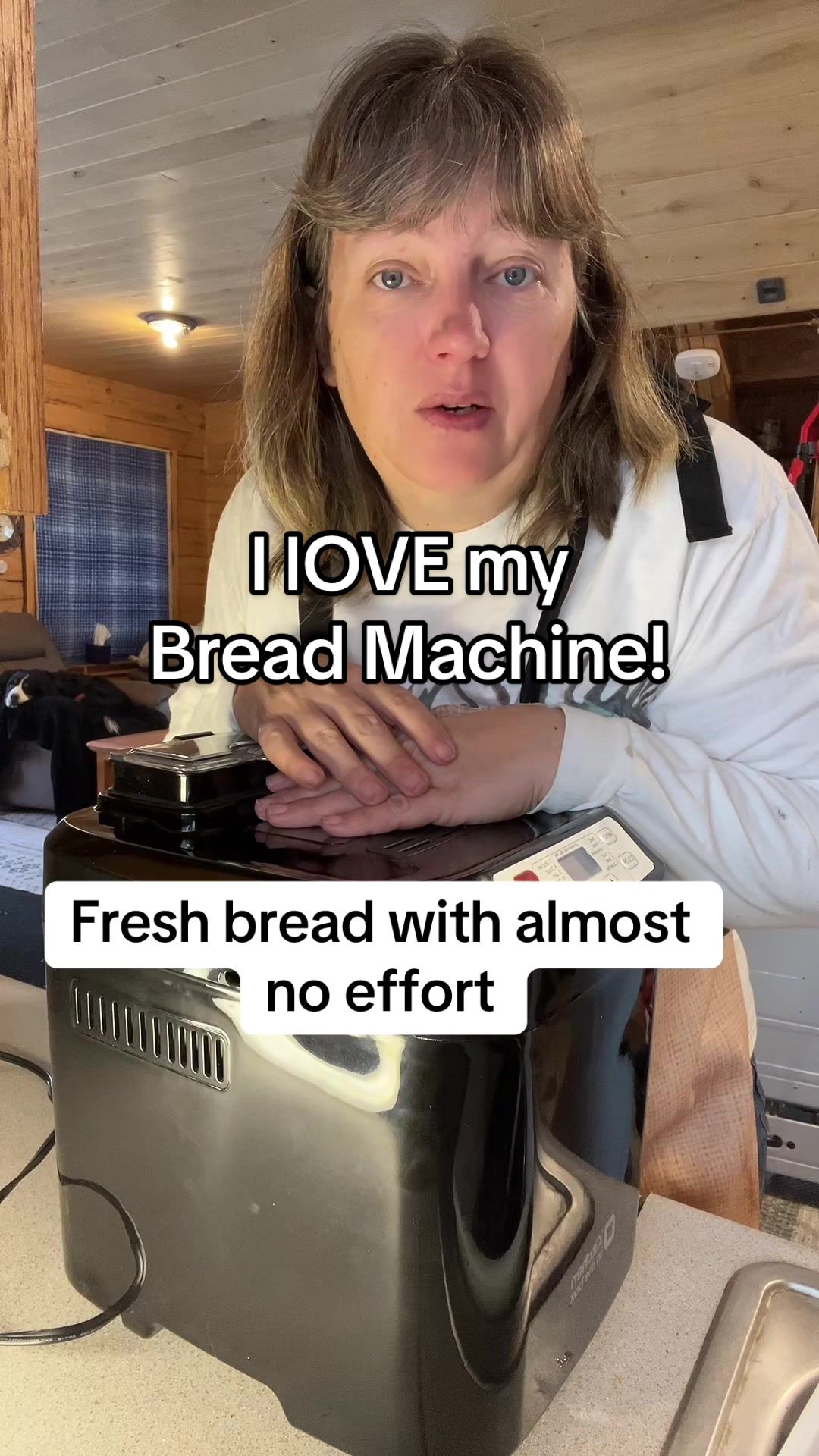 TikTok post by @rusticrootshome for Kitcheninthebox. Caption reads: If you’ve always wanted to make homemade bread but....