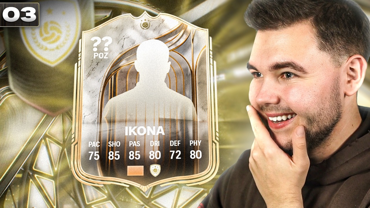 YouTube post by @PLKD for R-GOL. Caption reads: MY ULTIMATE ICON PACK!! - FC26 Ultimate Team [#3].