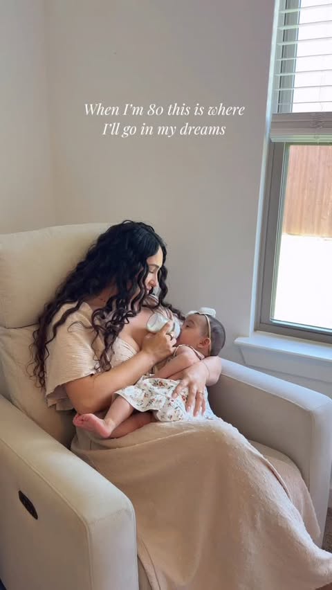 Instagram post by @torimarks for Baby Brezza. Caption reads: Just the quiet moments. Making Amaya a bottle,....