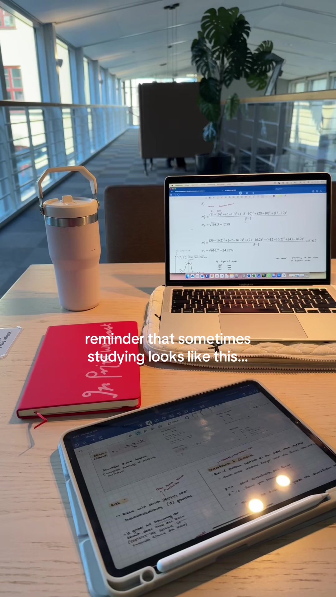 TikTok post by @eemlyy for In Print We Trust. Caption reads: Balance 🫶🏼 #studytok #study #studymotivaton....