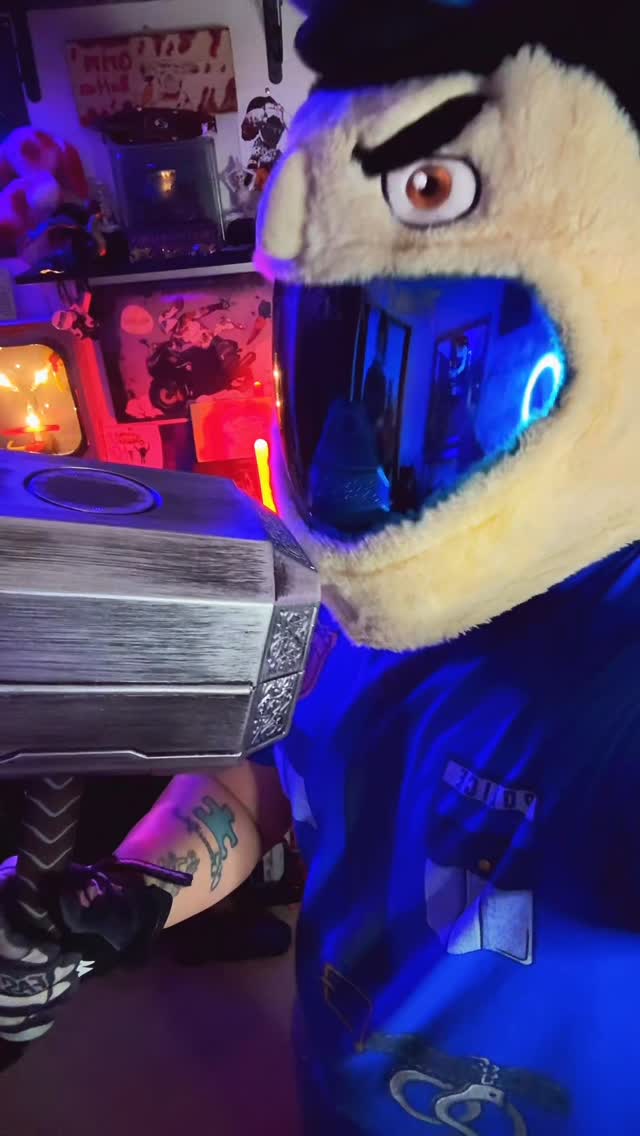 Instagram post by @biker_grim for Toynk. Caption reads: [...] @motoloot 
Code: GRIM13

Thors hammer:....