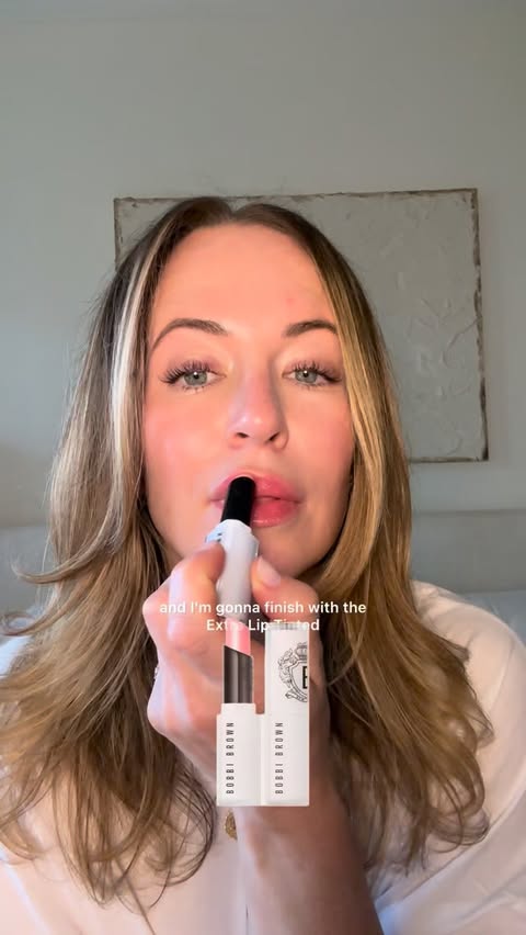 Instagram post by @brooklynblonde1 for Bobbi Brown Cosmetics. Caption reads: A quick 5-minute glowing makeup routine that never....