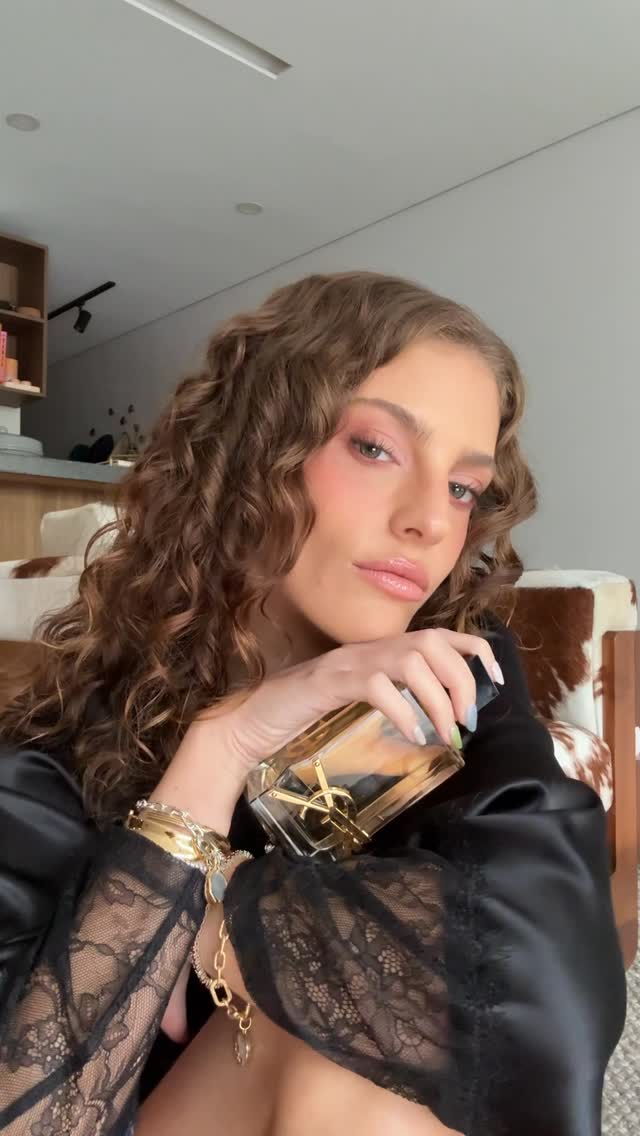 Instagram post by @eugeniagzzb for YSL Beauty. Caption reads: The makeup I smell in YSL Libre🌬️✨ @yslbeauty....