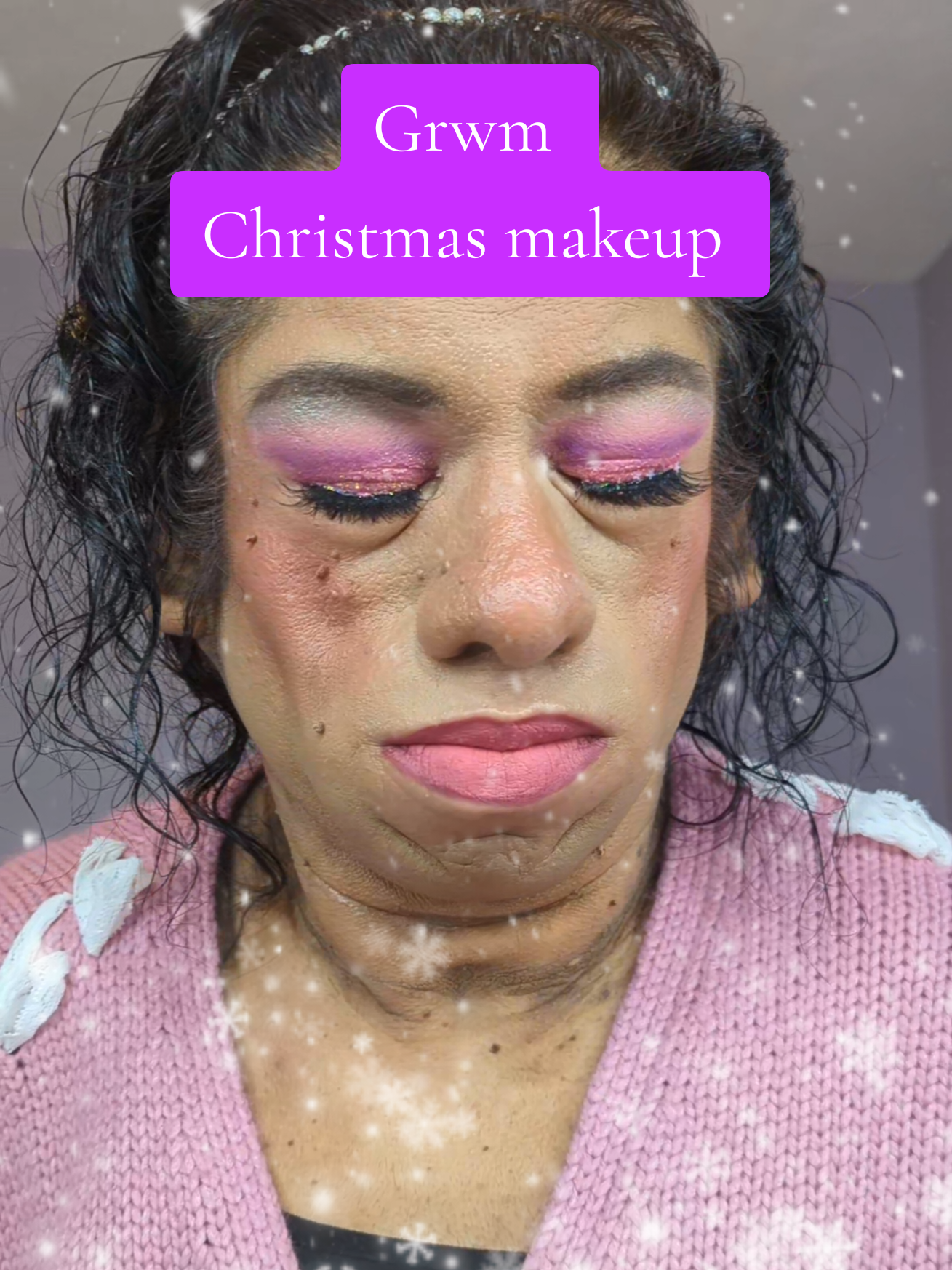 TikTok post by @yessimperfections92 for Bobbi Brown Cosmetics. Caption reads: Grwm. Makeup for church Christmas  celebration ....
