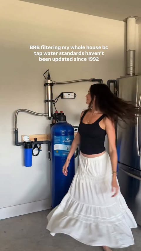Instagram post by @barenutritionhealth for Aquasana. Caption reads: [...] especially now that I have a baby. @aquasana....