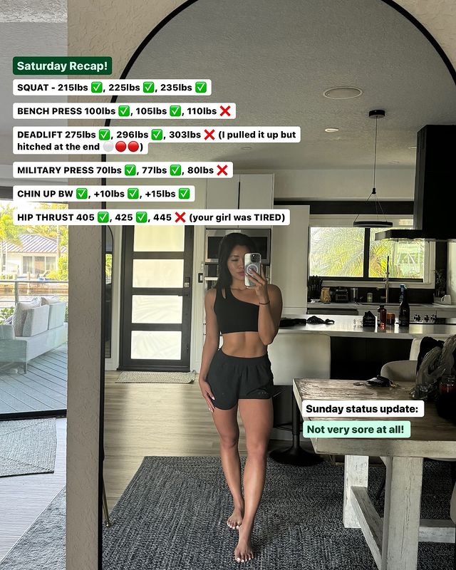 Instagram post by @saviwin for Pioneer Fit. Caption reads: Reflecting on this year's Stronglifting Meet, I'm....