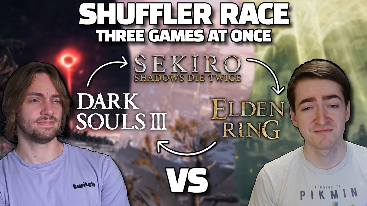 YouTube post by @LilAggy for Keeps. Caption reads: We raced 3 different Souls games at once. It was....