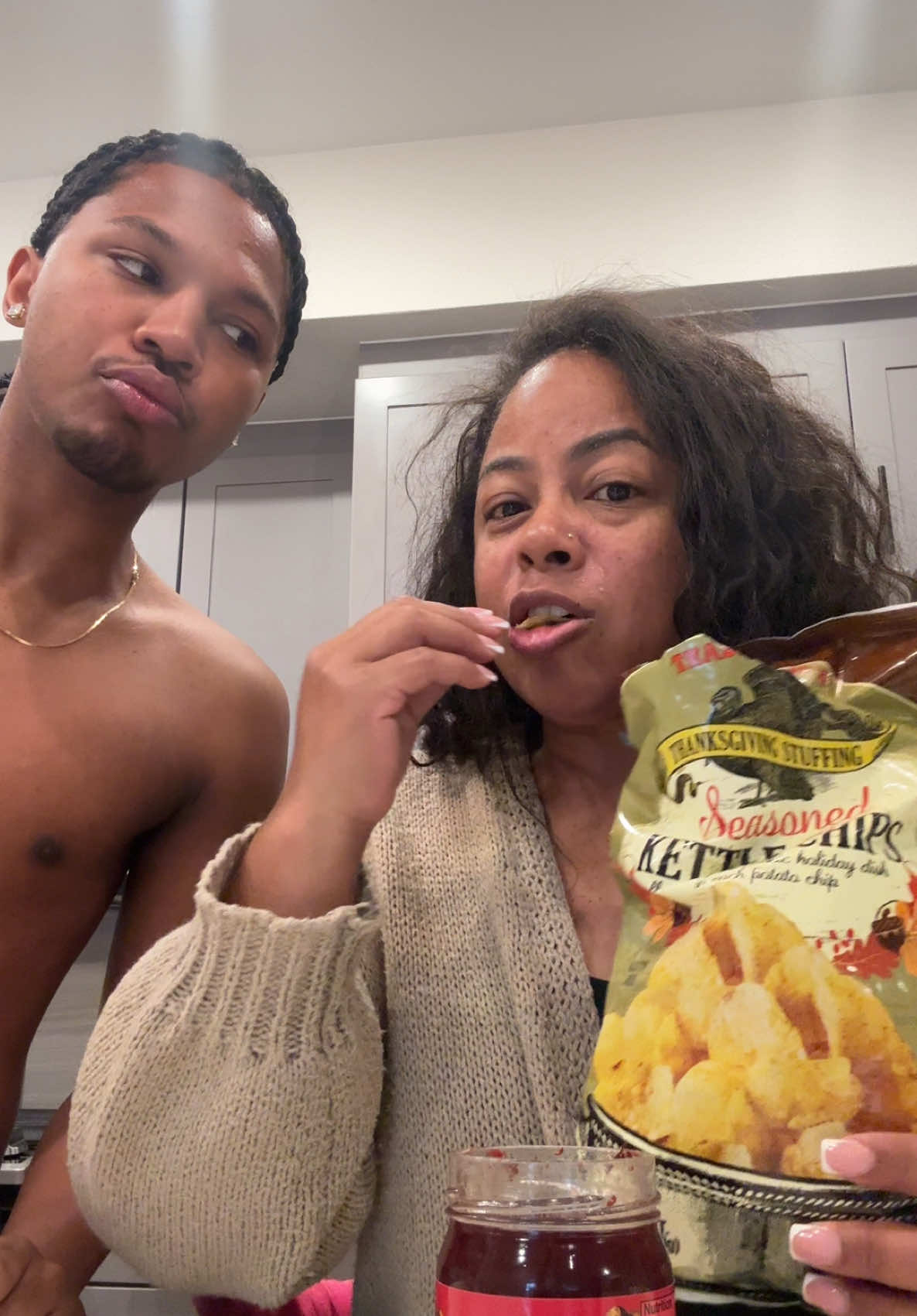 TikTok post by @itsmoniquecarrillo for Trader Joe's. Caption reads: Took my butt right back and got this from @Trader....