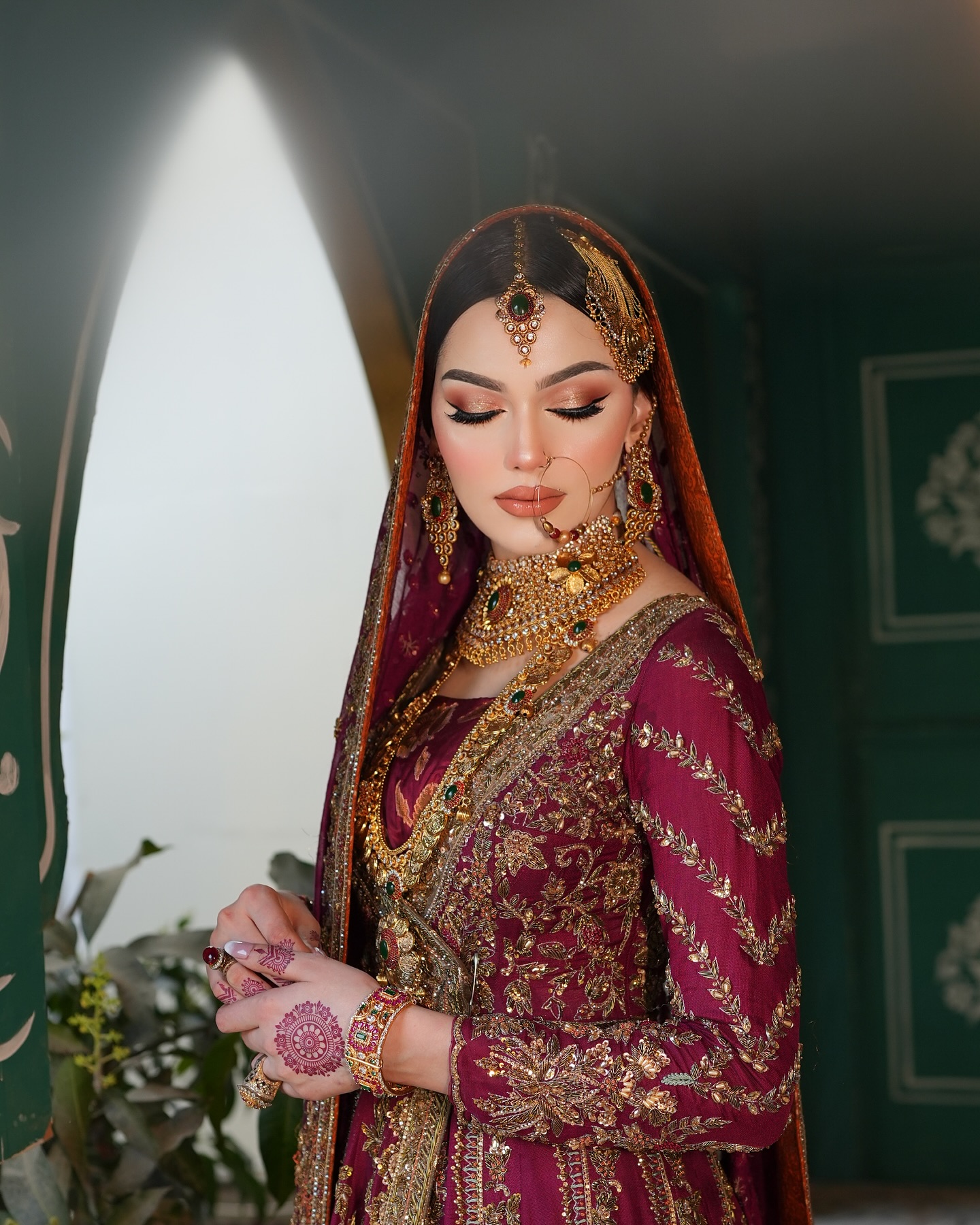 Instagram post by @maribalviphotography for Charlotte Tilbury. Caption reads: Husna 🌹 MadihakhanMua Signature Bridal Makeover....