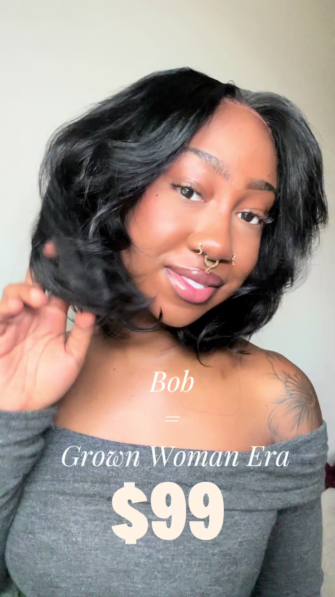 TikTok post by @thatoneblackqt for Jessie’s Wig. Caption reads: Baddies on a budgettt😍 Pre everything, pre....
