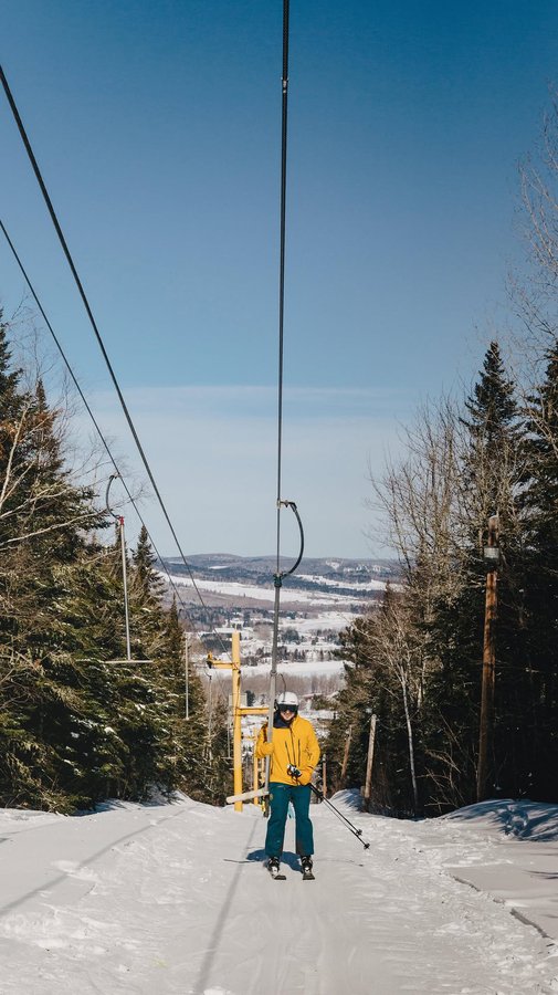 Instagram post by @mainetheway for Visit Maine. Caption reads: What’s your favorite way to enjoy winter in Maine?....