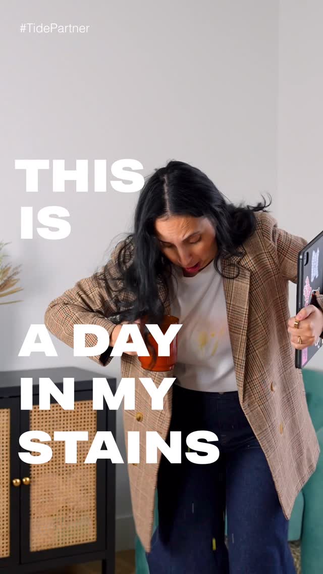 Instagram post by @lissettecalv for Tide. Caption reads: #TidePartner | if these laundry piles could talk....