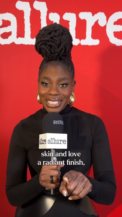 Instagram post by @danessa_myricks for Allure. Caption reads: We got a crash course on makeup for textured skin....