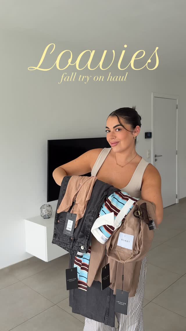 Instagram post by @eliantha_ for LOAVIES. Caption reads: @loavies fall try on haul 🧋🥐🩵

#gifted....