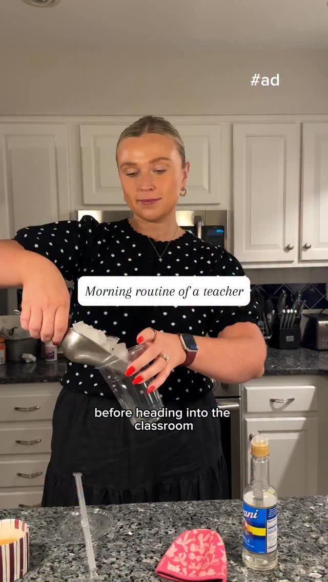 Instagram post by @carlybarrett04_ for Emergen-C. Caption reads: #ad New school year, same simple routine!....