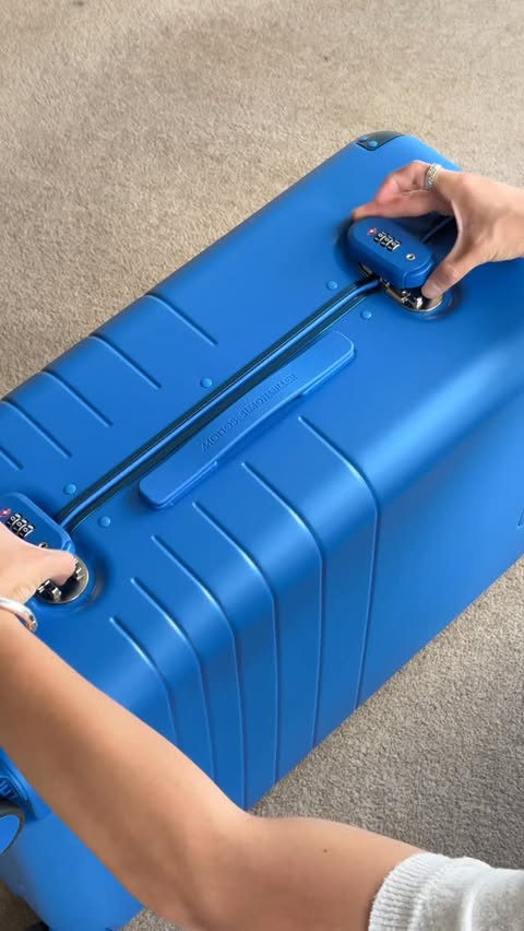 Instagram post by @brwnguyn_ for Monos. Caption reads: overpacking but make it organised @monostravel -....