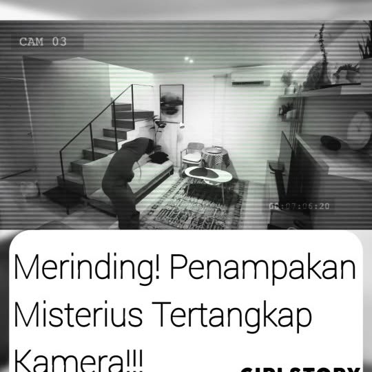 Instagram post by @girlstorychat for Tokopedia. Caption reads: [...] CCTV JAM 2 PAGI😱 Cek promonya di Tokopedia....