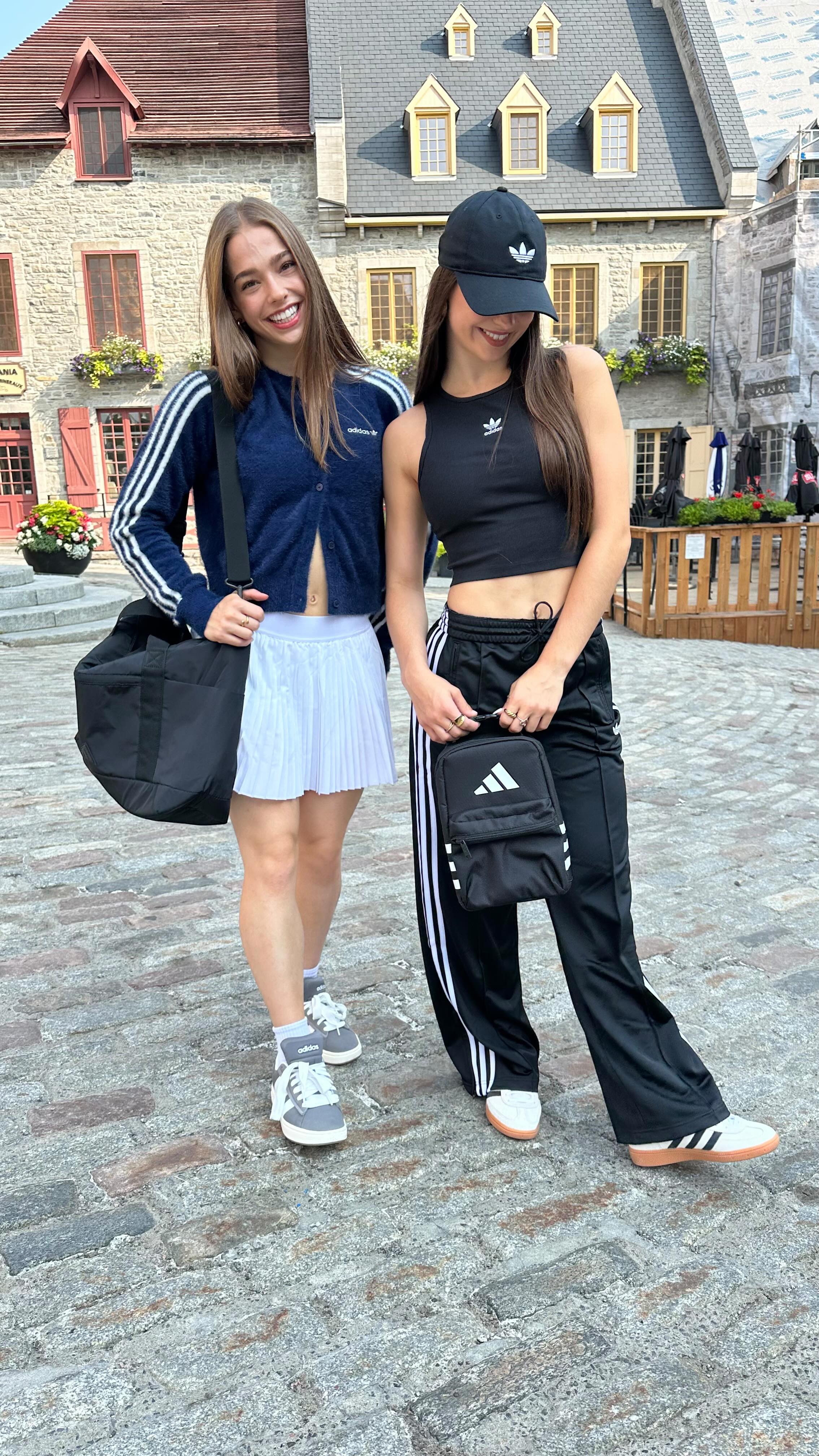 Instagram post by @beginsisters for Sports Experts. Caption reads: #pub On célèbre la rentrée avec @sportsexperts....