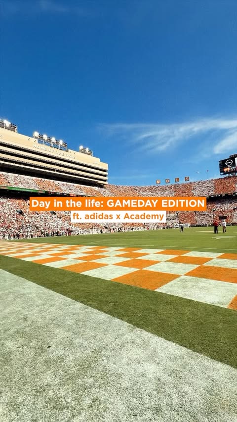 Instagram post by @noah_the_boa12 for Academy Sports + Outdoors. Caption reads: Day in the life: GAMEDAY EDITION Go check out the....