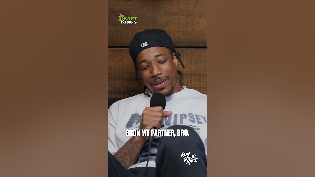 YouTube post by @RunYourRaceTL for DraftKings. Caption reads: Does DeMar DeRozan LIKE LeBron James 😂.