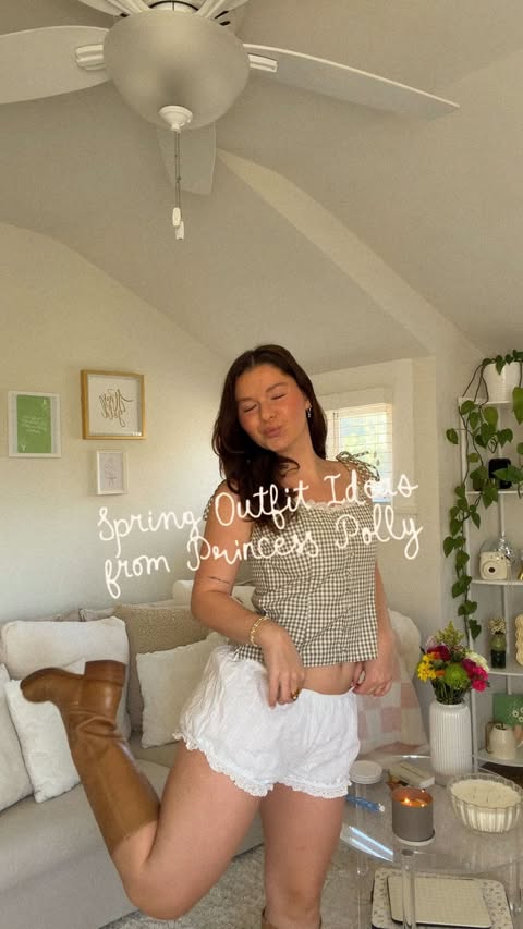 Instagram post by @livinwithhlyss for Princess Polly. Caption reads: [...] wardrobe, hallelujah 🌼🦋 wearing....