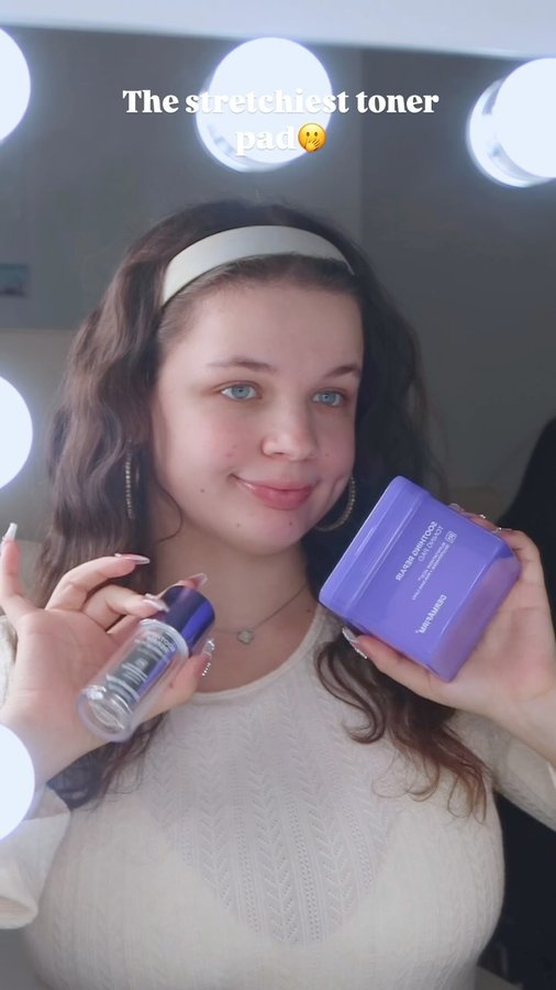 Instagram post by @by_lattata for DERMAFIRM. Caption reads: @dermafirm_global toner pads r so cool because of....