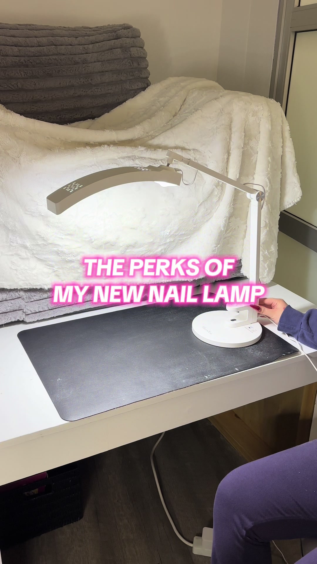 TikTok post by @prettyndivinebeauty for MelodySusie. Caption reads: she’s just perfect🤍 #naillamp #nails....