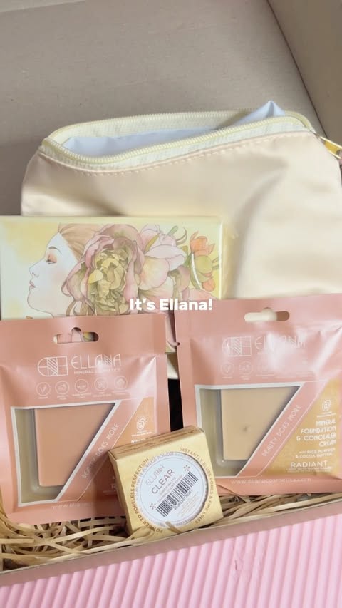 Instagram post by @nolyyyn for Ellana Cosmetics Official. Caption reads: Unbox a PR Package w/ Me! ✨📦 PR of the Day:....
