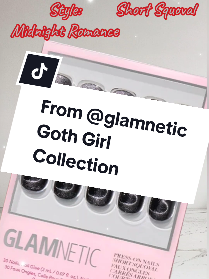 TikTok post by @parkslopegoth for Glamnetic. Caption reads: @Glamnetic #gifted  If you are a Gothic girly or....
