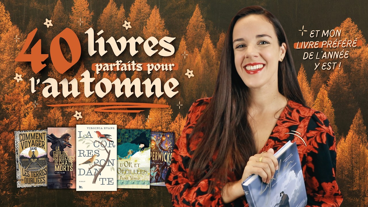 YouTube post by @AlexbouquineenPrada for Thematic. Caption reads: 40 PERFECT autumn reads (including my new favorite....