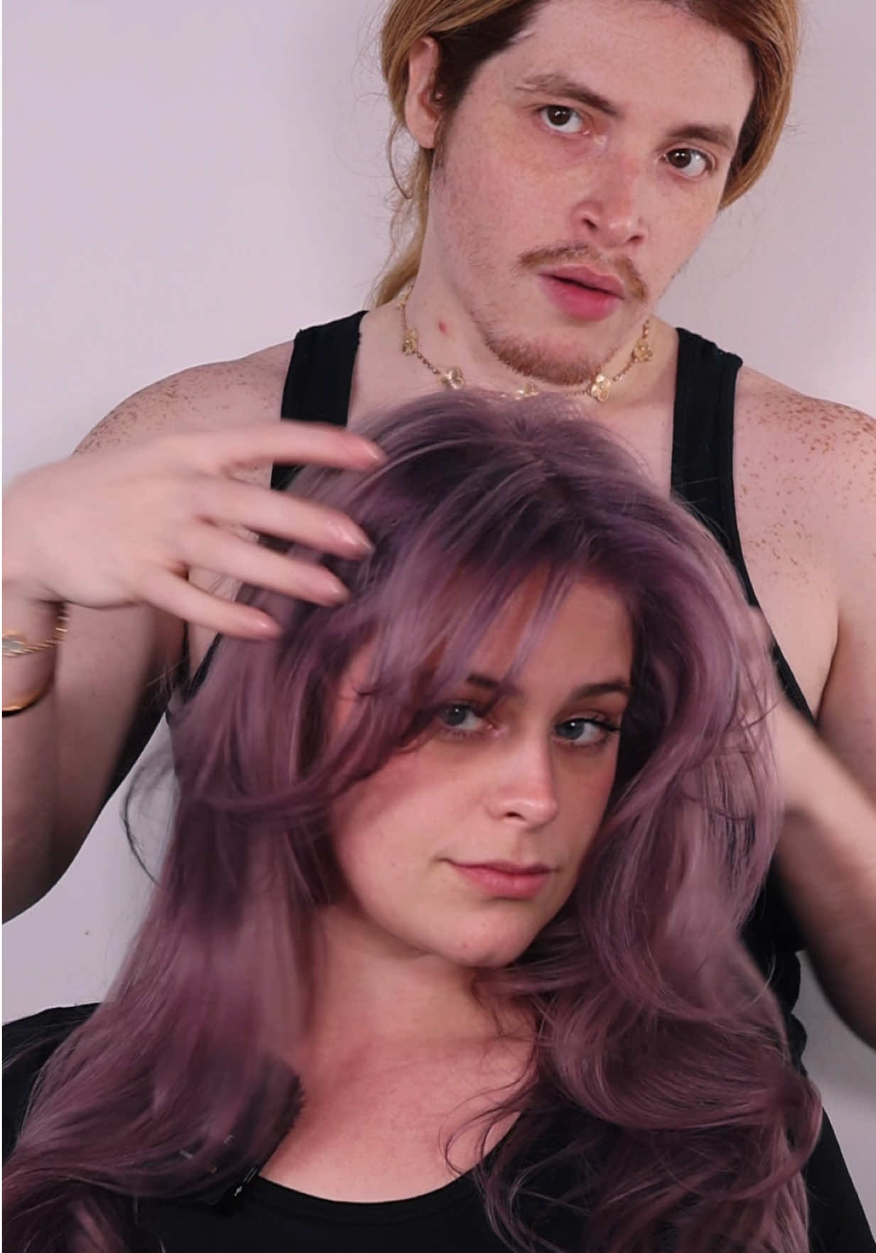 TikTok post by @.artistic.aestheticss for OLAPLEX. Caption reads: THEY TOLD HER NOT TO COME TO ME !! Her hair was....