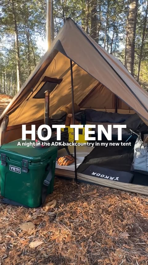 Instagram post by @verygoodflyfishing for Blundstone. Caption reads: HOT TENT ⛺️ winter game changer 

I’ll link the....