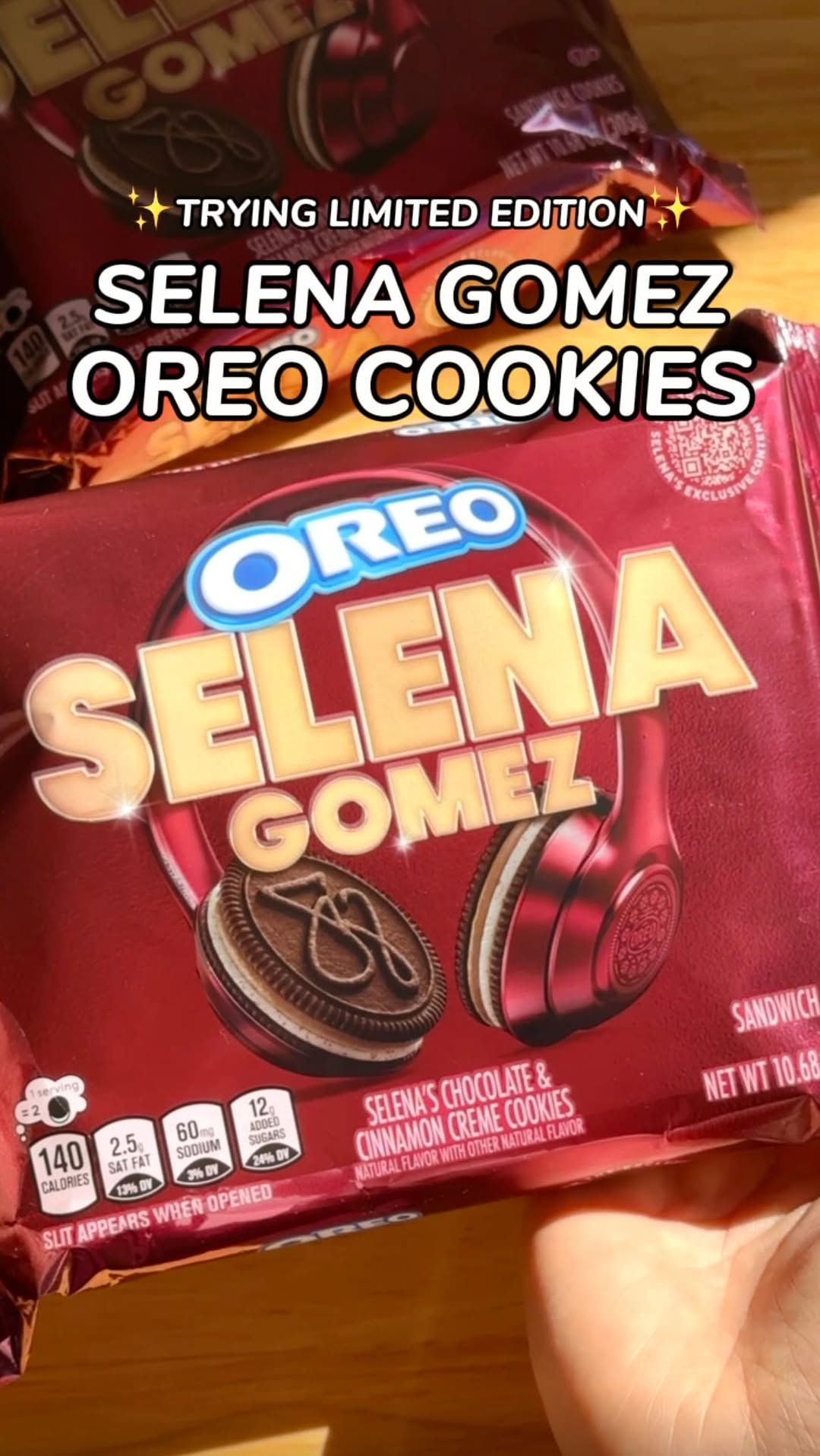 Instagram post by @eatsbyrachel for Oreo. Caption reads: #AD For Selena Gomez girlies or anyone who just....