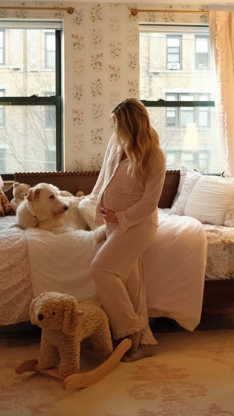 Instagram post by @nicolepellegrin0 for Pottery Barn Kids. Caption reads: [...] dream nursery, all thanks to....