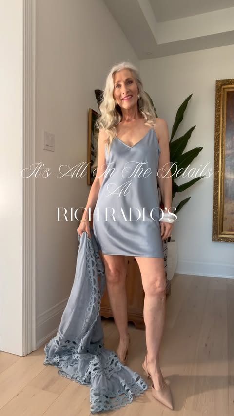 Instagram post by @katharinemdb for Rich Radiqs. Caption reads: [...] beautiful neckline, this dress from....