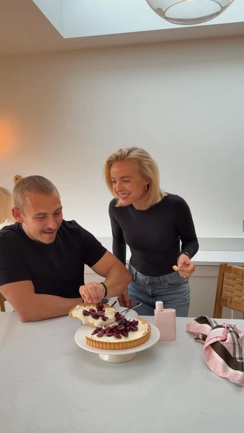 Instagram post by @brontekingg for Selfridges. Caption reads: ad when burberry challenge you to create a dessert....