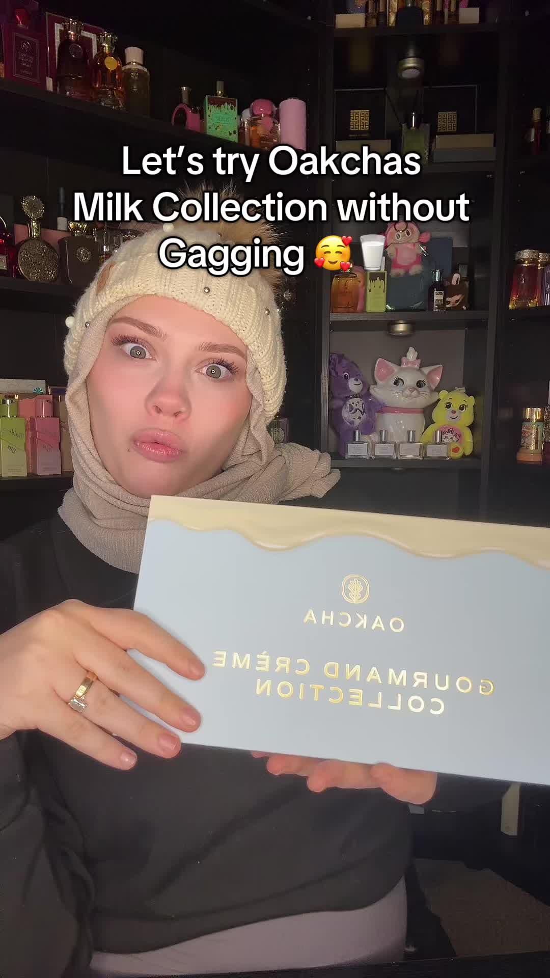 TikTok post by @omavery for Oakcha. Caption reads: @Oakcha 3/4 perfumes I love so that’s a win! [...].