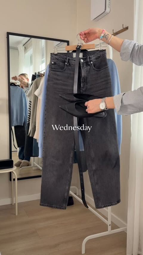 Instagram post by @useless_dk for POLÈNE. Caption reads: Soon we won’t need a coat 🌱 #capsulewardrobe....