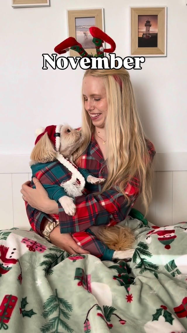 Instagram post by @blondeandtzus for Spark Paws. Caption reads: What a difference a month makes 😅😂 #sparkpaws....