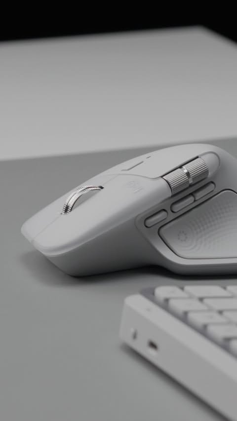 Instagram post by @justin.tse for Logitech. Caption reads: NEW @logitech MX Master 4 Mouse // The latest....