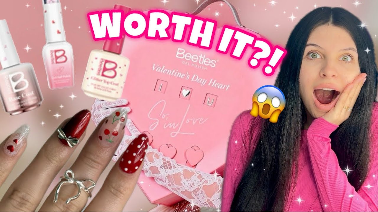 YouTube post by @NailedByBrandi for BeetlesGelPolish. Caption reads: [...] 16 Pro Max 🔖 Hashtags #BeetlesGelPolish....