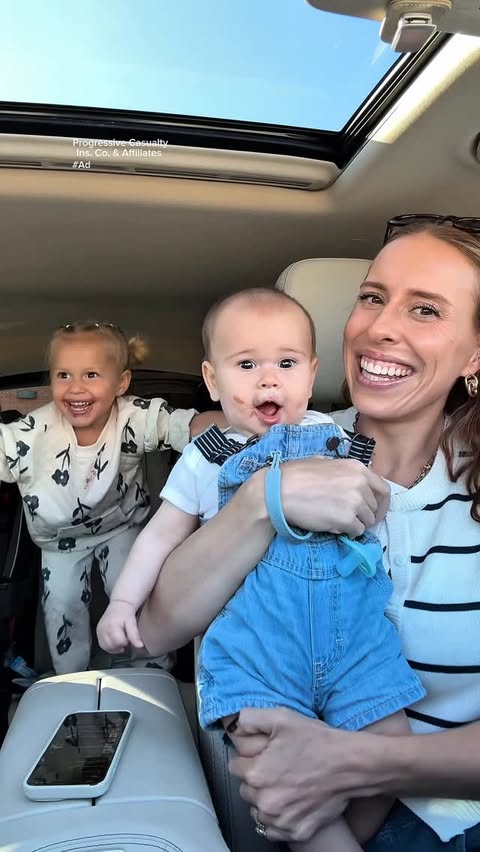 Instagram post by @oliviamarkle for Progressive. Caption reads: [...] about it! Especially now that we have....