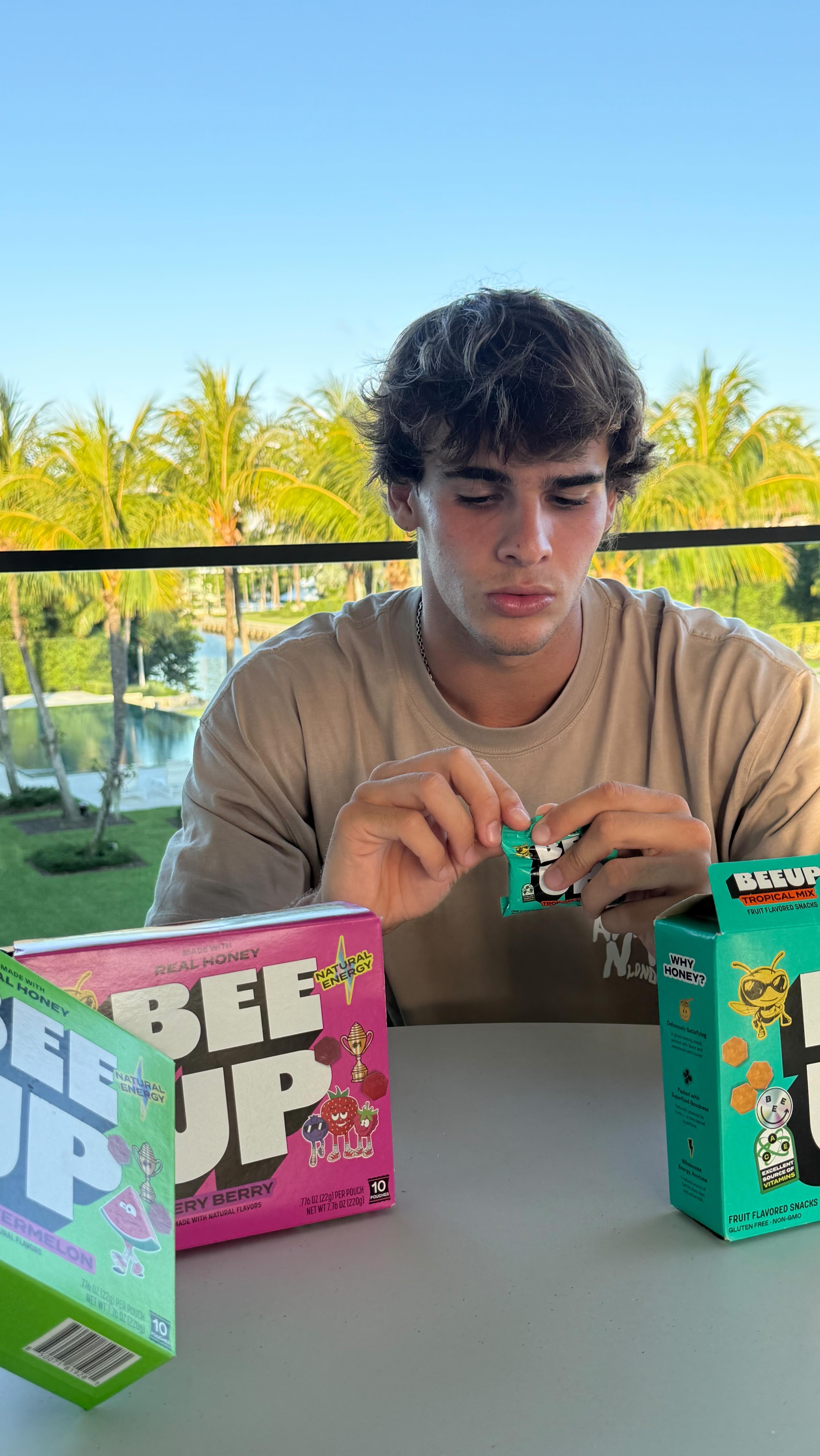 Instagram post by @benjacremaschi for Target. Caption reads: Hyped to be part of the @beeupsnacks hive 🐝 Now....