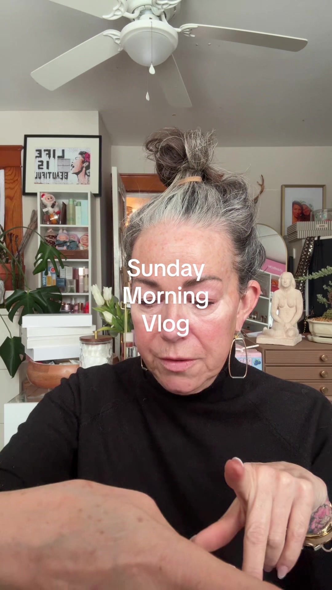 TikTok post by @aestheticaleestyled for Elm Biosciences. Caption reads: [...] Beauty @DRMTLGY @Maybelline NY @Elm....