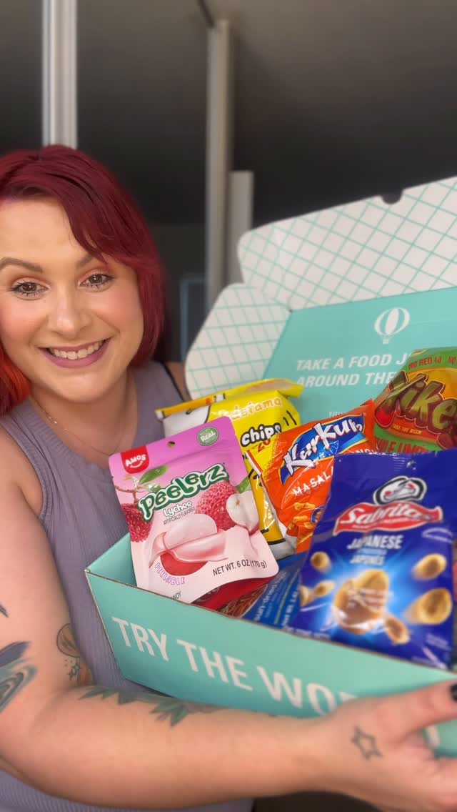 Instagram post by @deadly_777 for Try The World. Caption reads: #ad My snack box is here!! @trytheworld 

So many....